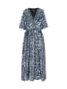 faina Women Dress in blue multicolor leo