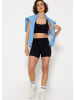 SASSYCLASSY Kurze Sportleggings in Schwarz