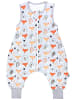 TupTam Babyschlafsack mit Beinen Unwattiert in grau/orange