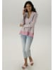 Aniston SELECTED Longbluse in rose-mintgrün-weiß