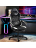 HOMCOM Gaming-Stuhl in Schwarz 65L x 64B x 128H cm