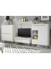 Furn.Design Wohnwand 4-teilig weiß matt, Eiche, skandinavisch 344 cm, Set mit Soft-Close