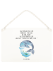 Mr. & Mrs. Panda Deko Schild Walfisch Thunfisch mit Spruch in Weiß