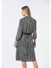 GOLDNER Kurzgröße:  Blusenkleid mit Print und 3/4-Arm in schwarz / cremeweiß / gemustert
