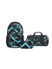 Coocazoo Schulrucksack-Set BYTE "Laser Lights" 2-tlg. in Schwarz/Blau