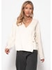 SASSYCLASSY Wickelcardigan in Offwhite