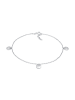 Elli Fußschmuck 925 Sterling Silber Kreis, Plättchen in Silber