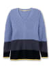 sheego Pullover in indigo gestreift