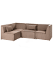 Beliani 4-tlg Modulsofa LEMVIG in Beige rechtsseitig