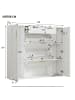 ABRIHOME Schuhschrank in Weiß 120x24x107 cm mit 2 Schubladen 2 Türen Klappfach
