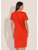 MADELEINE Jerseykleid in angesagter H-Linie in blutorange