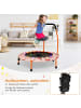COSTWAY Trampolin mit Griff & LED 3-6 Jahre in Orange