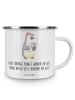 Mr. & Mrs. Panda Teetasse Beste Hebamme mit Spruch in Weiß