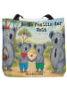 Mr. & Mrs. Panda Tote Bag Koala Familie zwei Design mit Spruch in Weiß