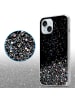 cadorabo Hülle für Apple iPhone 15 PLUS Glitter in Schwarz mit Glitter