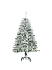 HOMCOM Weihnachtsbaum-105L x 105B x 180H cm-Grün+Weiß
