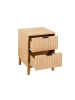 CALICOSY Nachttisch BOLOGNE in Helles Holz - (W) 40  x (H) 52  x (L) 40  cm