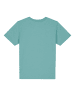 wat? Apparel T-Shirt GIraffe Kleine Schwester in Teal Monstera