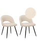 Beliani 2er-Set Esszimmerstuhl ONAGA in Beige/Schwarz