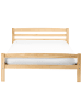 Beliani Doppelbett ECHALLON in Braun - (W) 127 x (H) 71 x (L) 208 cm