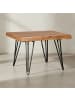 KADIMA DESIGN Design Couchtisch Massivholz Tisch Baumkante 56 x 38 x 51 cm