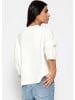 SASSYCLASSY Pullover mit floraler Stickerei in Offwhite