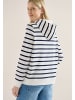 Cecil Striped Hoody mit Brustprint in Universal Blue
