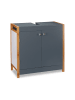 relaxdays Waschbeckenunterschrank in Grau - (B)60 x (H)60 x (T)29 cm