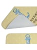 Mr. & Mrs. Panda Badteppich Anker Blau mit Spruch in Gelb Pastell