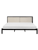 Beliani Doppelbett CLAMART in Schwarz/Beige - (W) 187 x (H) 85 x (L) 210 cm