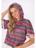 IZIA Damen Hoodie in Pink Mehrfarbig
