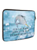 Mr. & Mrs. Panda Laptop Tasche Narwal mit Spruch in OZeichenanblue