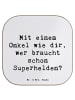 Mr. & Mrs. Panda Glasuntersetzer Spruch Super-Onkel mit Spruch in Weiß