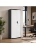 VCM  Stahlschrank Malivo 80 x 180 x 40 cm abschließbar in Anthrazit / Weiß