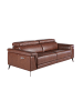 Angel Cerdá Relaxsofa 6117 in Braun/Schwarz – (B)215 x (T)103 x (H)99 cm