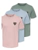 KIDS ONLY T- Shirt 'Papilon Life' 3er Pack in blau