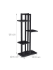 relaxdays Blumenregal in Schwarz - (B)42,5 x (H)93 x (T)22,5 cm