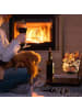 relaxdays Kaminholzregal in Schwarz