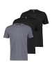 Lerros T-Shirt Basic in Schwarz / grau