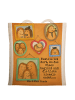 Mr. & Mrs. Panda Shopping Tasche Igel Familie Design mit Spruch in Weiß