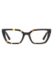 Love Moschino Damen Optische Fassungen Rechteck Braun
