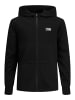 JACK & JONES Junior Kapuzensweatjacke in black