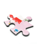 Mr. & Mrs. Panda Puzzle Einhorn Dame mit Spruch in Rot Pastell