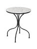Beliani 3-tlg Bistro Set ARTENA in Schwarz/Weiß
