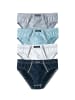 LE JOGGER Slip in grau-meliert, weiß, blau, marine