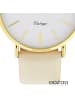 Oozoo Analog-Armbanduhr Oozoo Vintage Series creme, weiß groß (ca. 40mm)