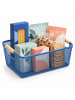 relaxdays Drahtkorb in Dunkelblau - (B)37 x (H)16,5 x (T)22,5 cm