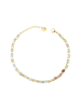 Adeliás Damen Armband aus Edelstahl mit Aventurin 18,5+3 cm in gold