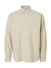 SELECTED HOMME Hemd SLHREGDANNI CORD BD LS SHIRT in Beige