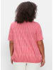 sheego Kurzarmshirt in magenta-gemustert